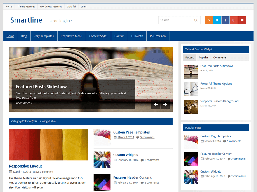 Smartline Lite - Free WordPress Theme
