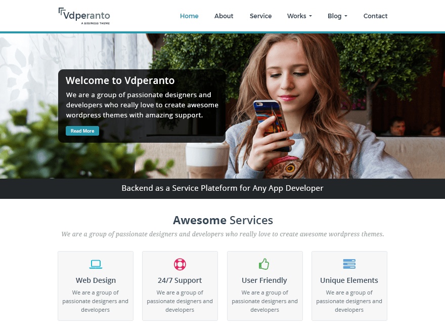 vdPeranto - Free WordPress Theme